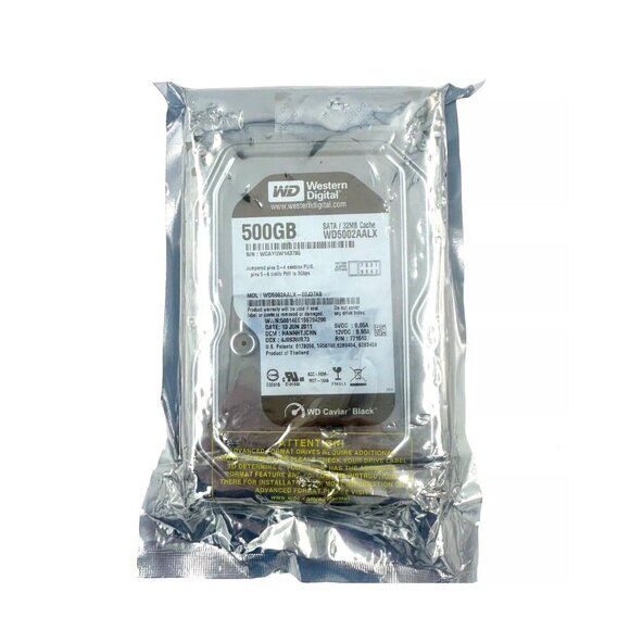 Western Digital WD5002AALX 500MB Hard Drive SATA/32MB Cache - Picture 1 of 4